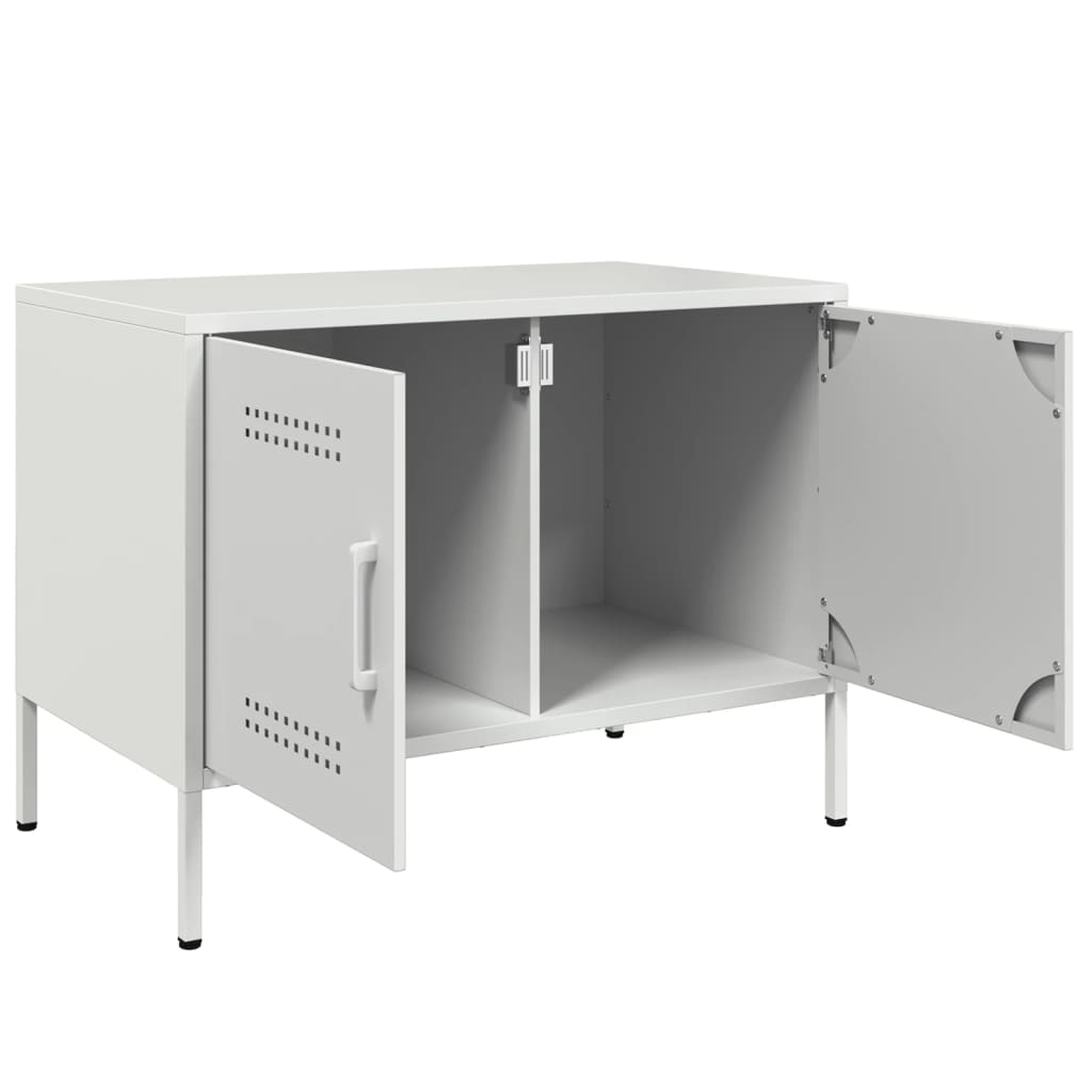 Móveis de TV 2 pcs 68x39x50,5 cm aço branco