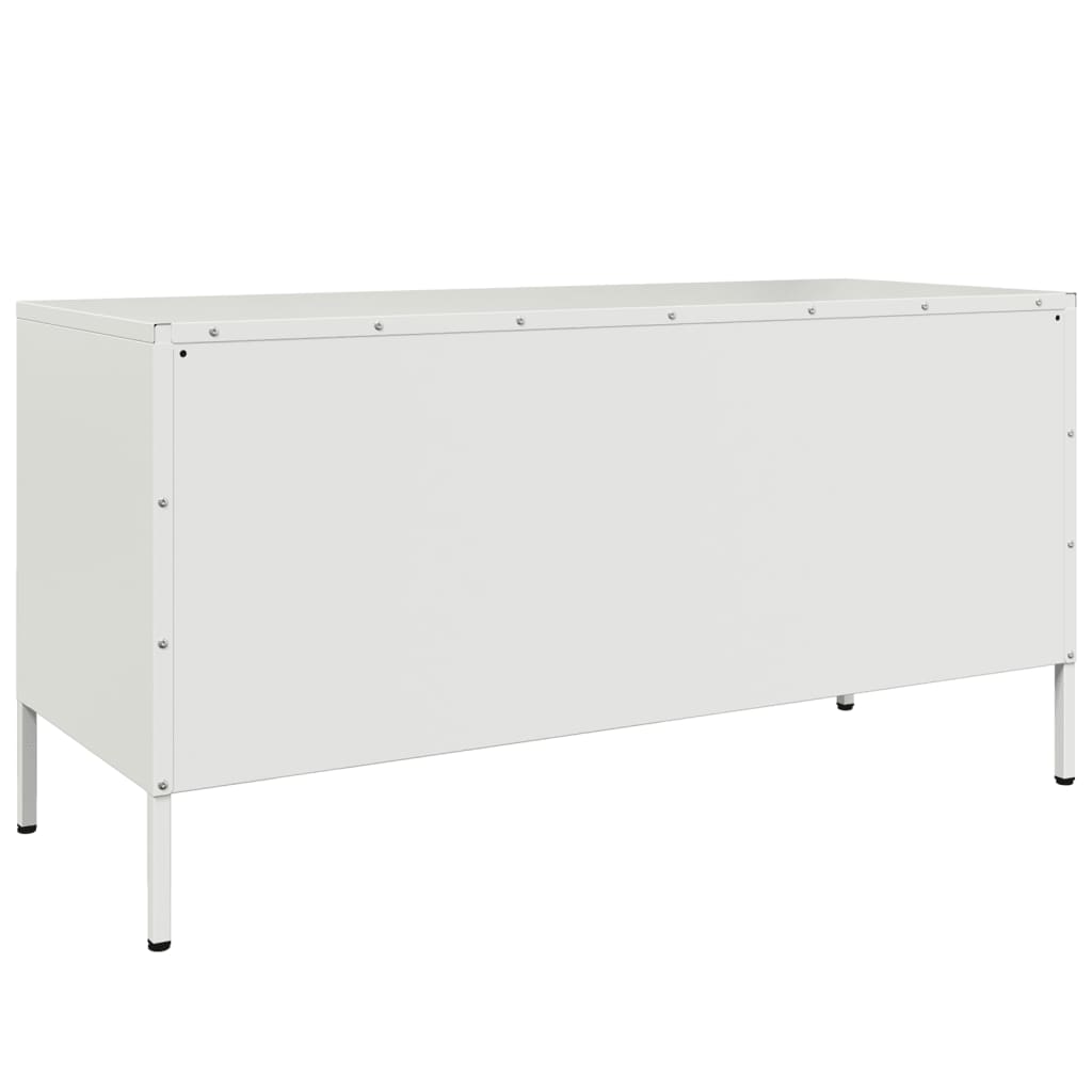 Móvel de TV 100,5x39x50,5 cm aço branco