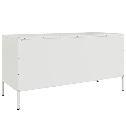 Móvel de TV 100,5x39x50,5 cm aço branco