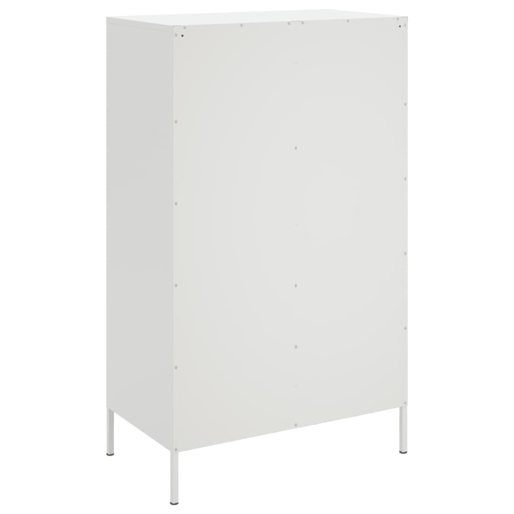 Aparador alto 68x39x113 cm aço branco