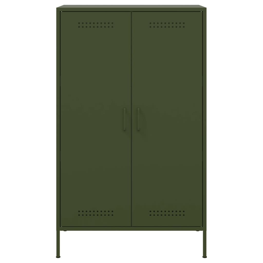 Aparador alto 68x39x113 cm aço verde azeitona