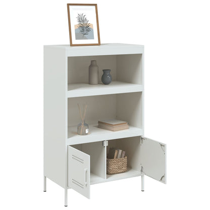 Aparador alto 68x39x113 cm aço branco