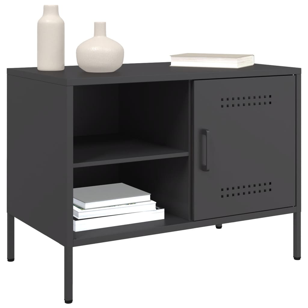 Móveis de TV 2 pcs 68x39x50,5 cm aço preto