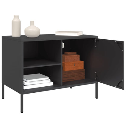 Móveis de TV 2 pcs 68x39x50,5 cm aço preto