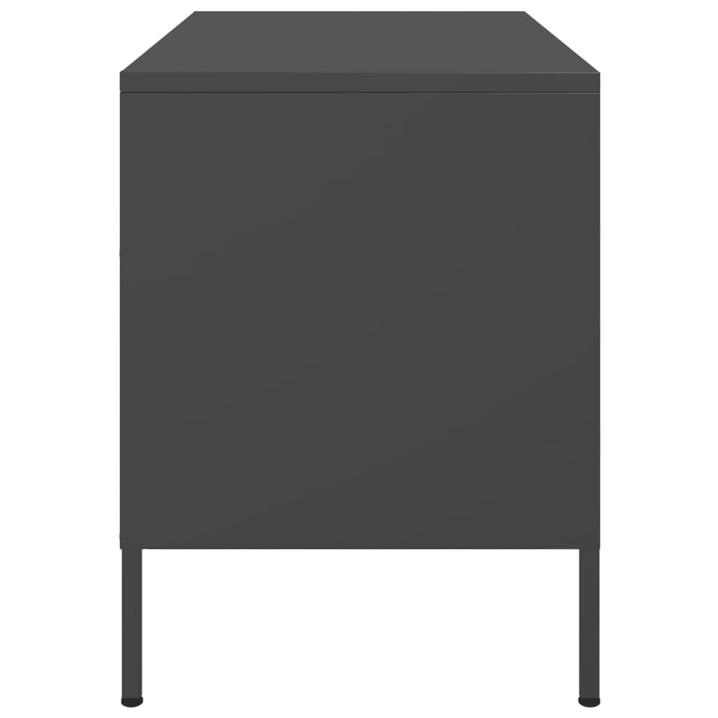 Móveis de TV 2 pcs 68x39x50,5 cm aço preto