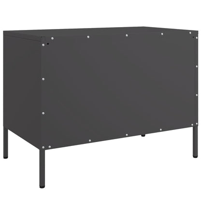 Móveis de TV 2 pcs 68x39x50,5 cm aço preto