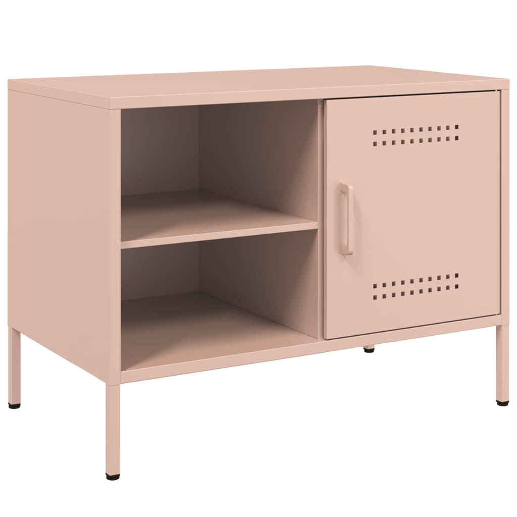 Móveis de TV 2 pcs 68x39x50,5 cm aço rosa