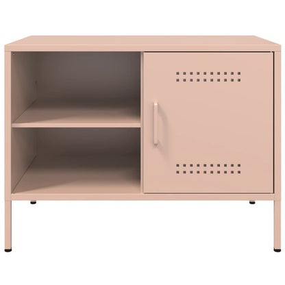 Móveis de TV 2 pcs 68x39x50,5 cm aço rosa