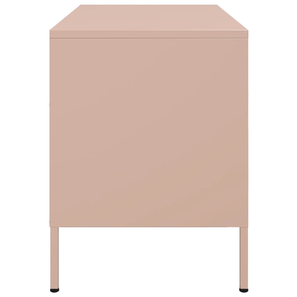 Móveis de TV 2 pcs 68x39x50,5 cm aço rosa