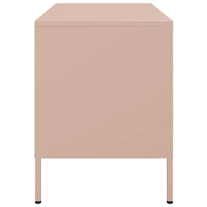 Móveis de TV 2 pcs 68x39x50,5 cm aço rosa