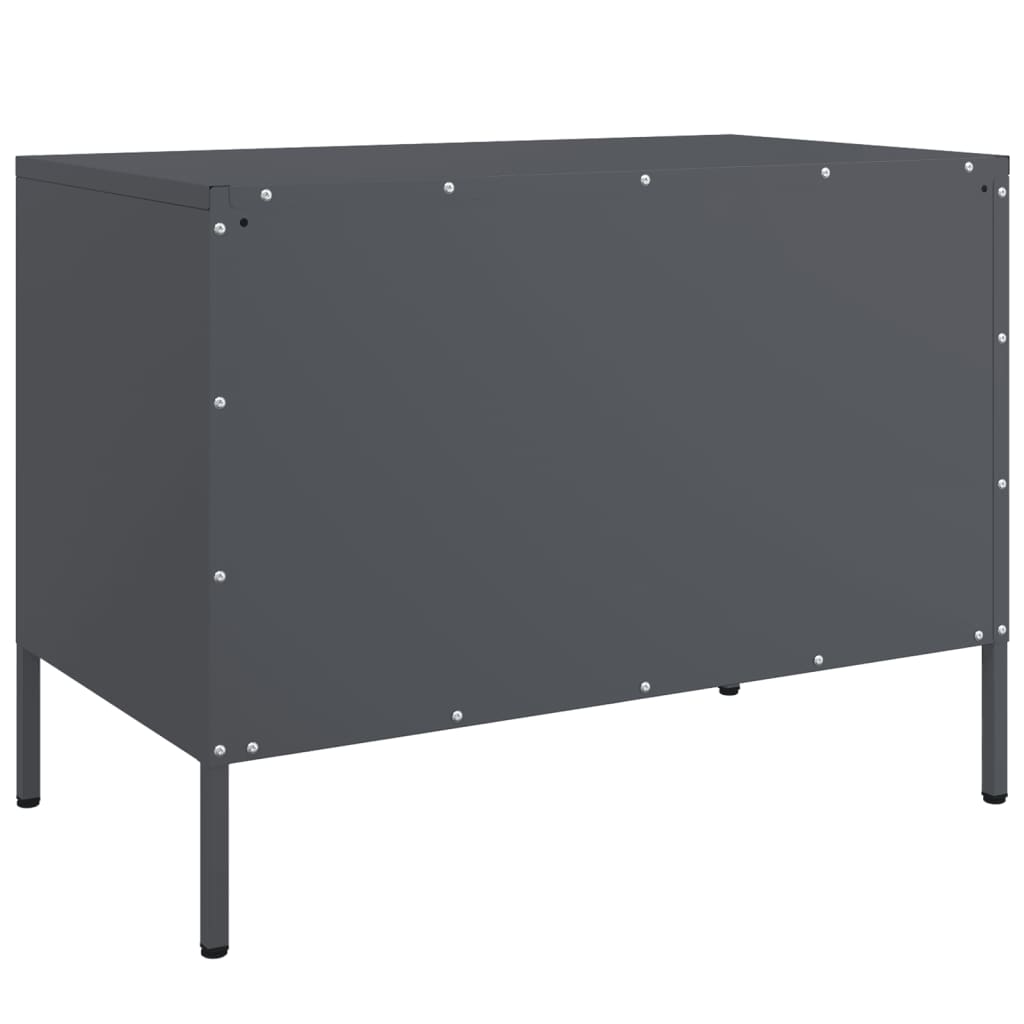 Móveis de TV 2 pcs 68x39x50,5 cm aço antracite