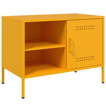 Móveis de TV 2 pcs 68x39x50,5 cm aço amarelo mostarda