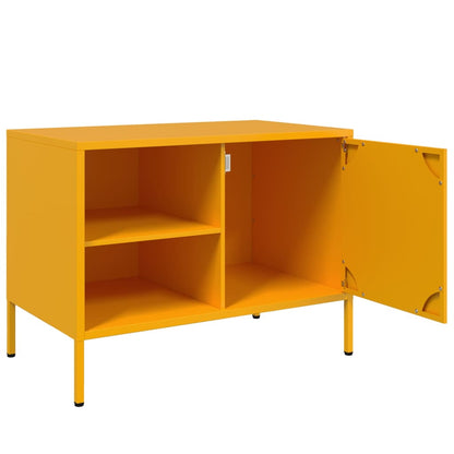 Móveis de TV 2 pcs 68x39x50,5 cm aço amarelo mostarda