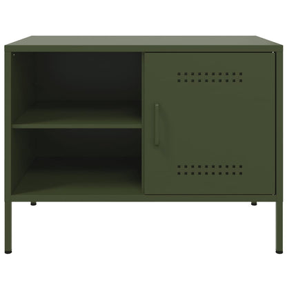 Móveis de TV 2 pcs 68x39x50,5 cm aço verde-azeitona