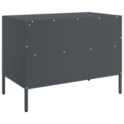 Móveis de TV 2 pcs 68x39x50,5 cm aço laminado a frio antracite