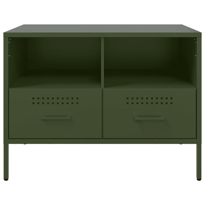 Móveis de TV 2 pcs 68x39x50,5 cm aço laminado verde-azeitona