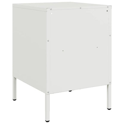 Mesa de cabeceira 36x39x50,5 cm aço laminado a frio branco