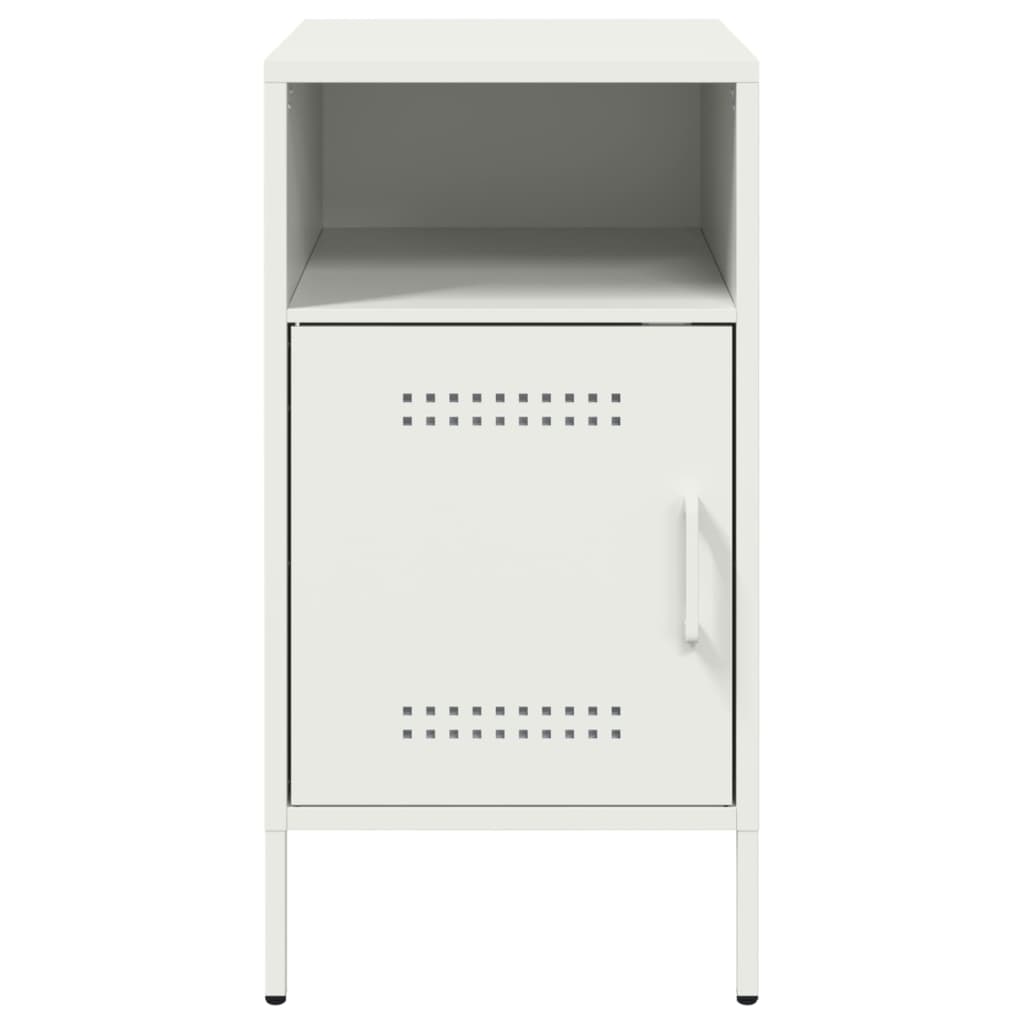 Mesa de cabeceira 36x39x68 cm aço laminado a frio branco