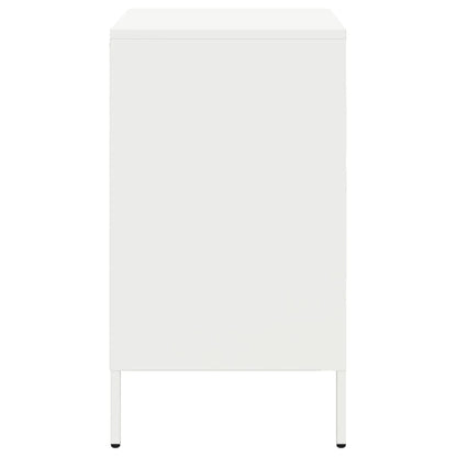 Mesa de cabeceira 36x39x68 cm aço laminado a frio branco