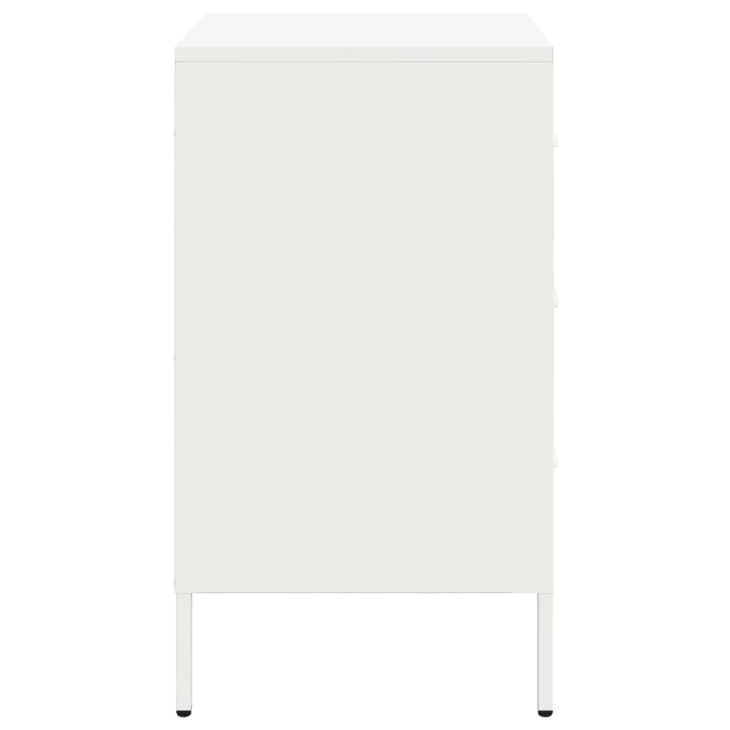 Mesa de cabeceira 36x39x68 cm aço laminado a frio branco