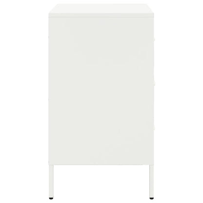 Mesa de cabeceira 36x39x68 cm aço laminado a frio branco