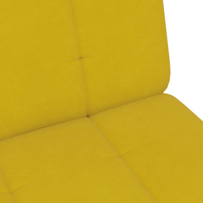 Sofá-cama 2 lugares c/ apoio de pés veludo amarelo