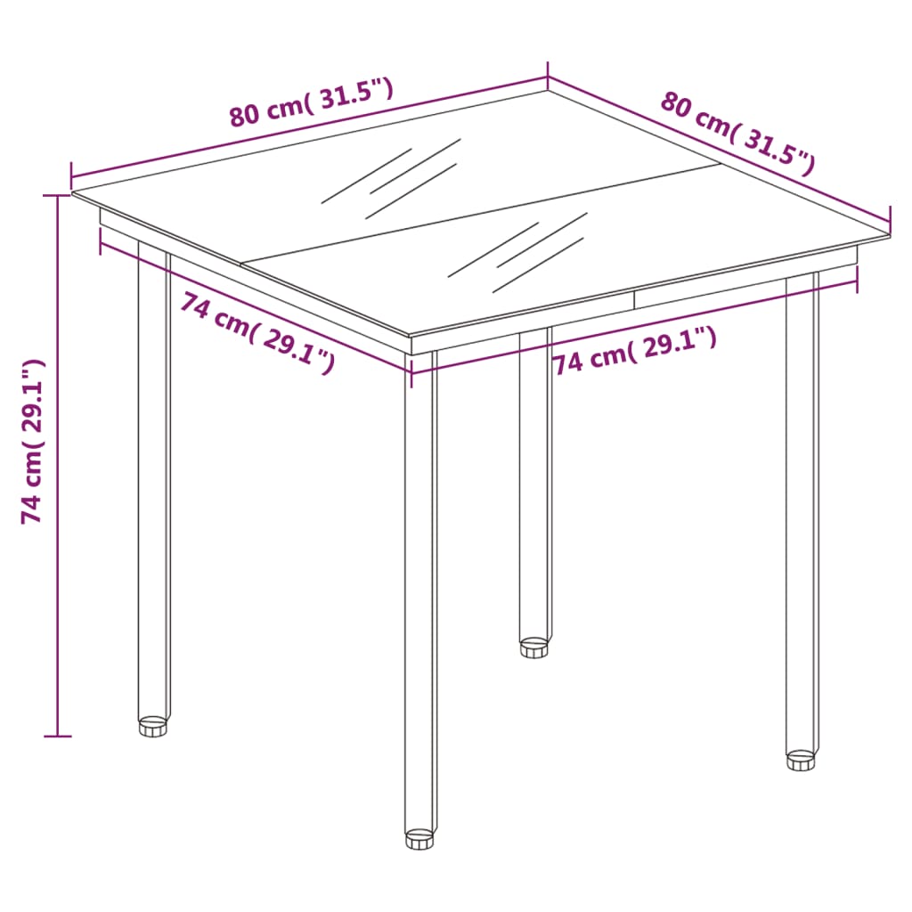 3 pcs conjunto de jantar p/ jardim c/ almofadões vime PE preto