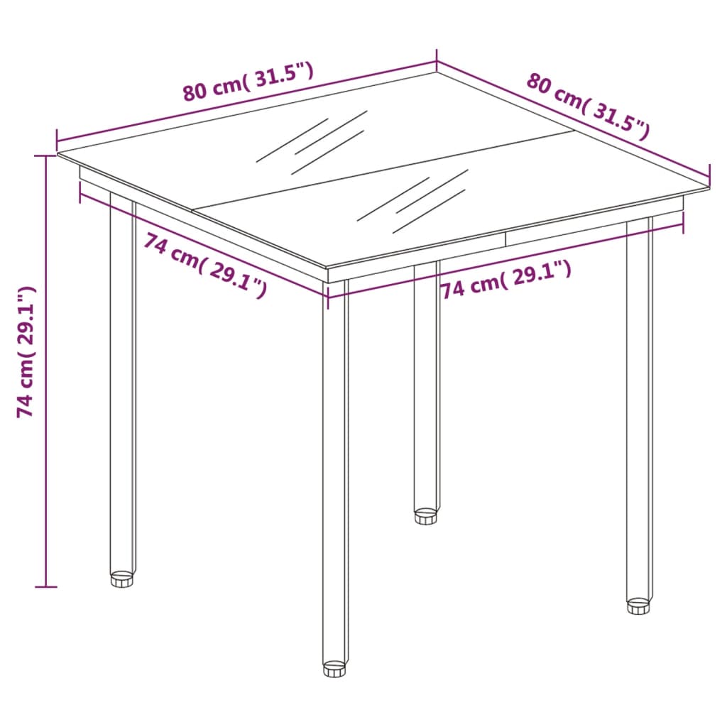 3 pcs conjunto de jantar p/ jardim com almofadões vime PE bege