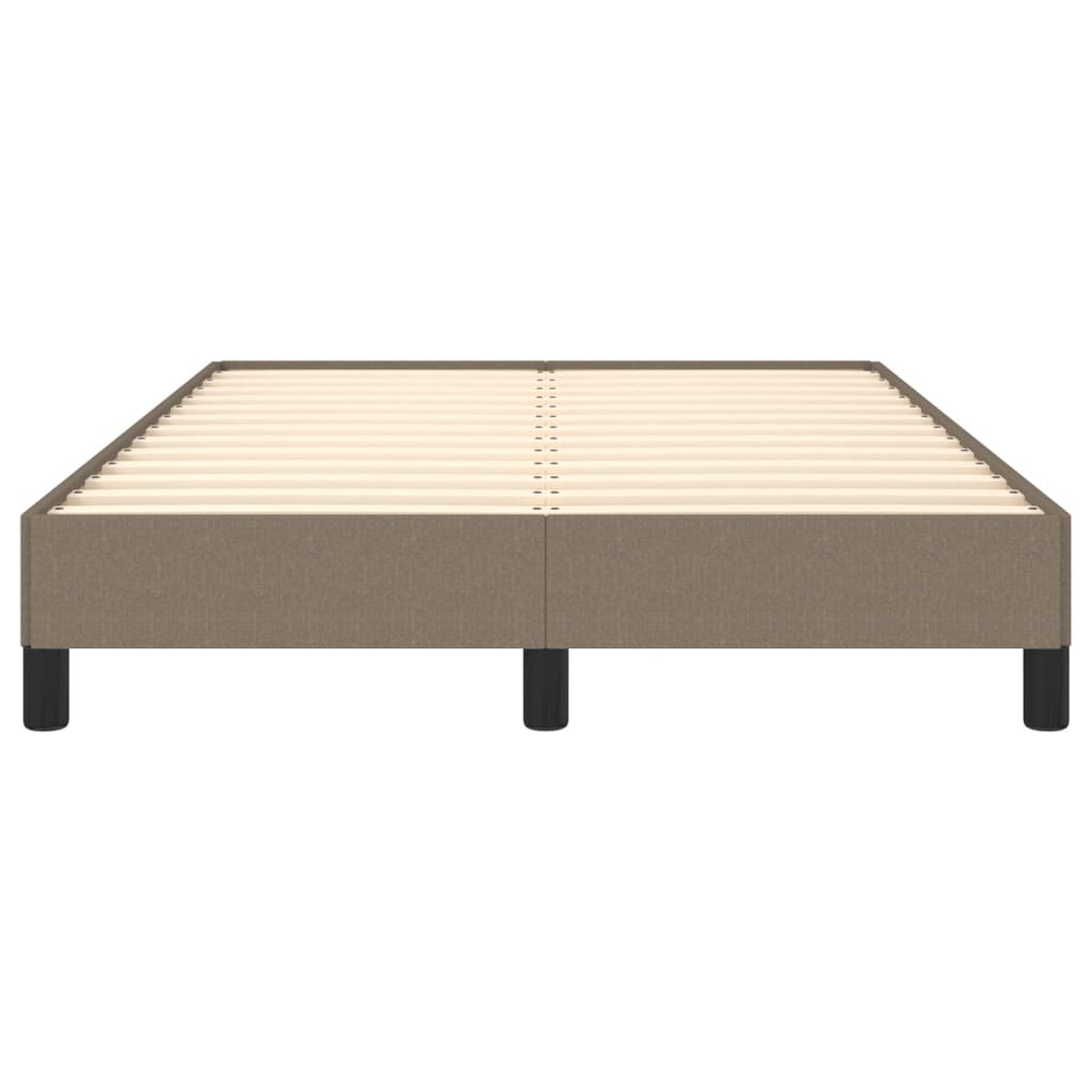 Estrutura de cama 120x190 cm tecido cinzento-acastanhado