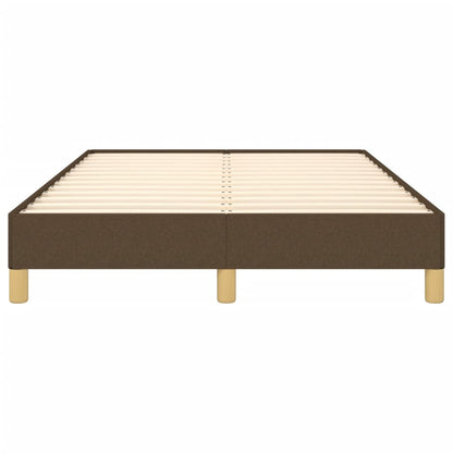 Estrutura de cama 120x190 cm tecido castanho-escuro