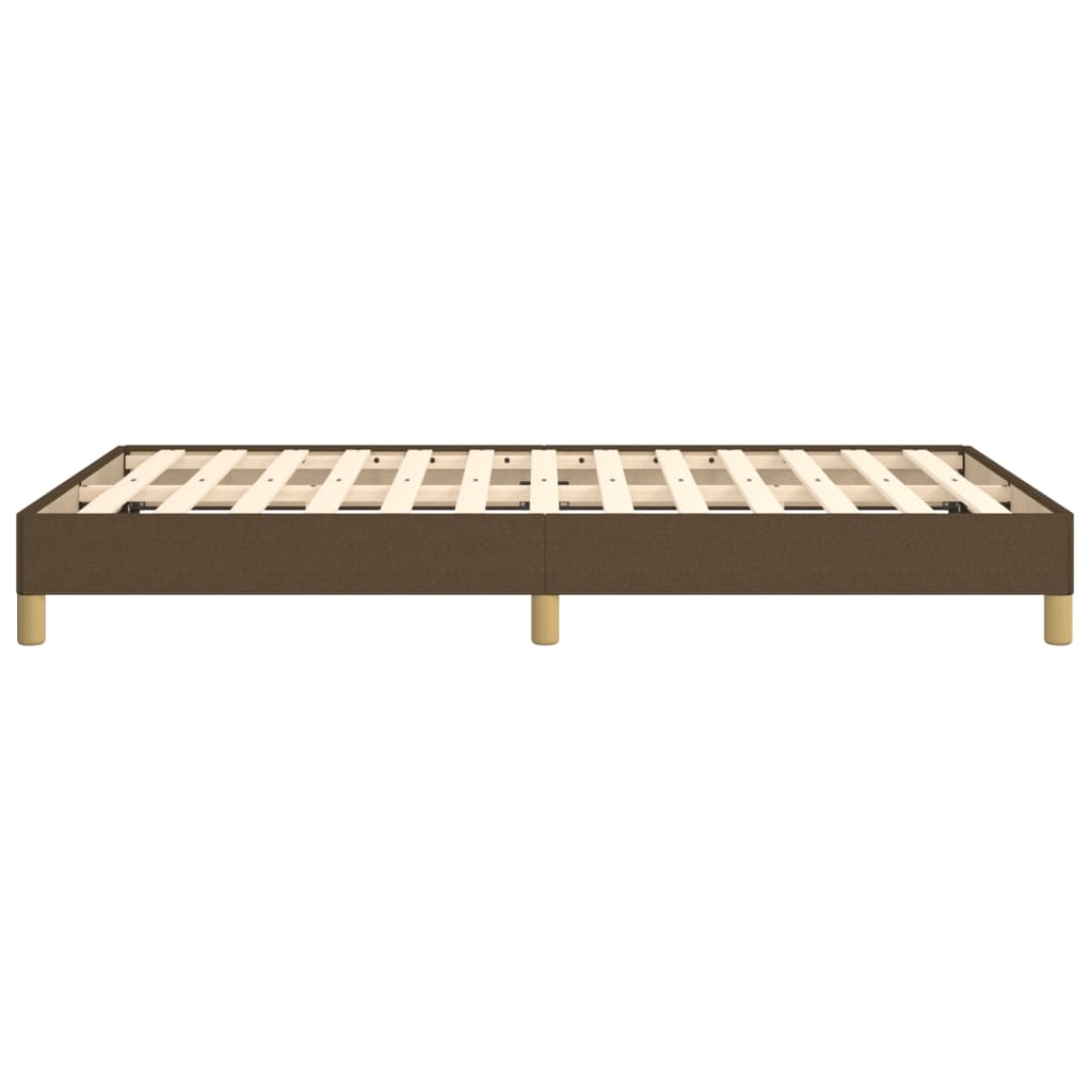 Estrutura de cama 120x190 cm tecido castanho-escuro