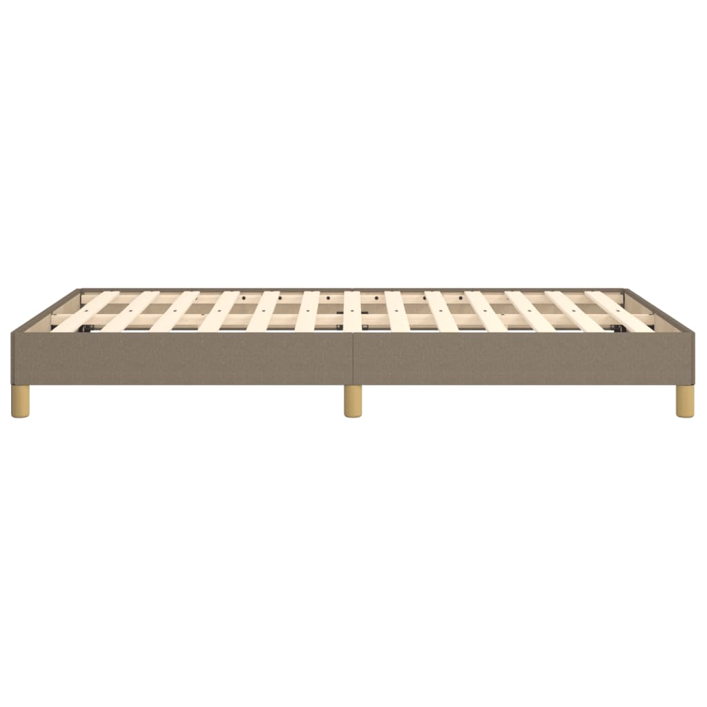 Estrutura de cama 120x190 cm tecido cinzento-acastanhado