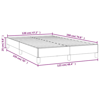 Estrutura de cama 120x190 cm tecido cinzento-acastanhado