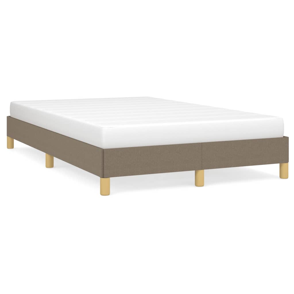 Estrutura de cama 120x190 cm tecido cinzento-acastanhado