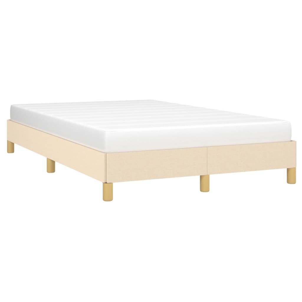 Estrutura de cama 120x190 cm tecido cor creme