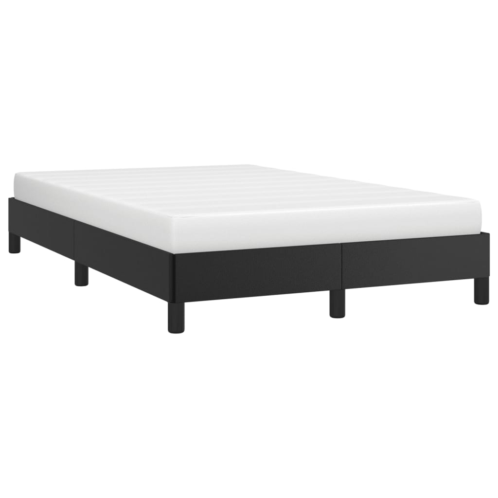 Estrutura de cama 120x190 cm couro artificial preto