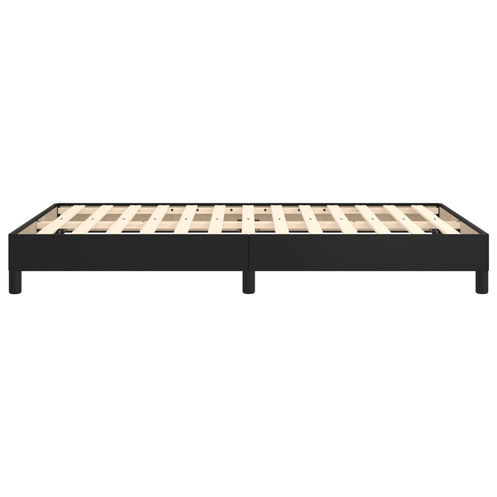 Estrutura de cama 120x190 cm couro artificial preto