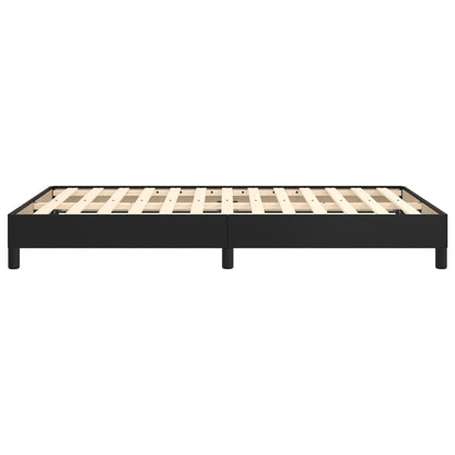 Estrutura de cama 120x190 cm couro artificial preto