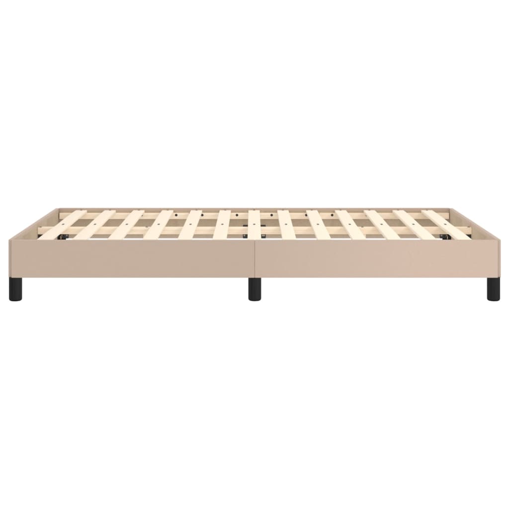 Estrutura de cama 120x190 cm couro artificial cor cappuccino