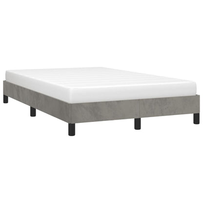 Estrutura de cama 120x190 cm veludo cinzento-claro