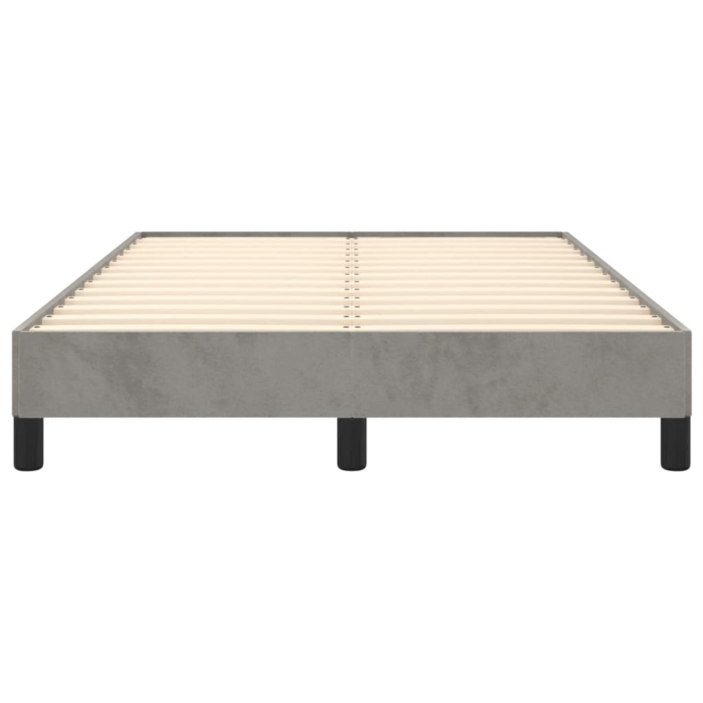 Estrutura de cama 120x190 cm veludo cinzento-claro