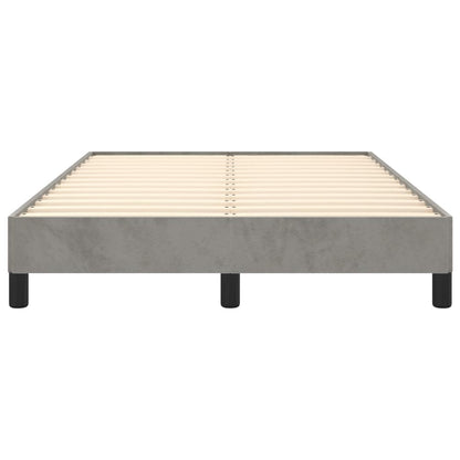 Estrutura de cama 120x190 cm veludo cinzento-claro