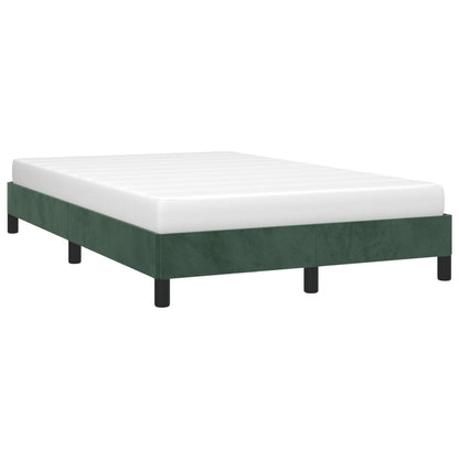 Estrutura de cama 120x190 cm veludo verde-escuro