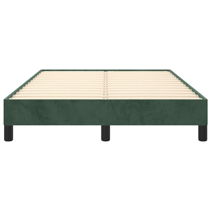 Estrutura de cama 120x190 cm veludo verde-escuro