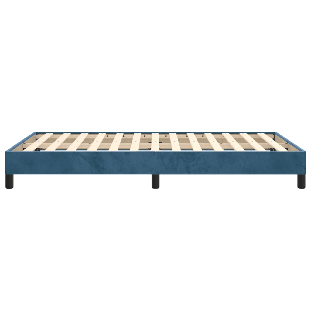 Estrutura de cama 120x190 cm veludo azul-escuro