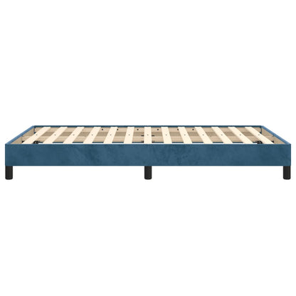 Estrutura de cama 120x190 cm veludo azul-escuro