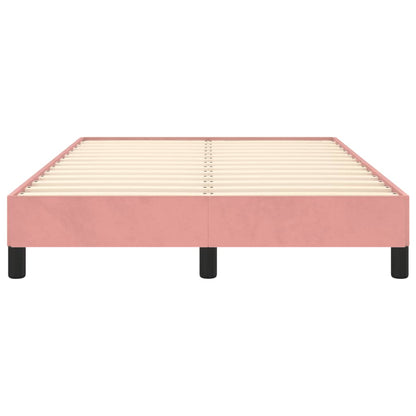 Estrutura de cama 120x190 cm veludo rosa