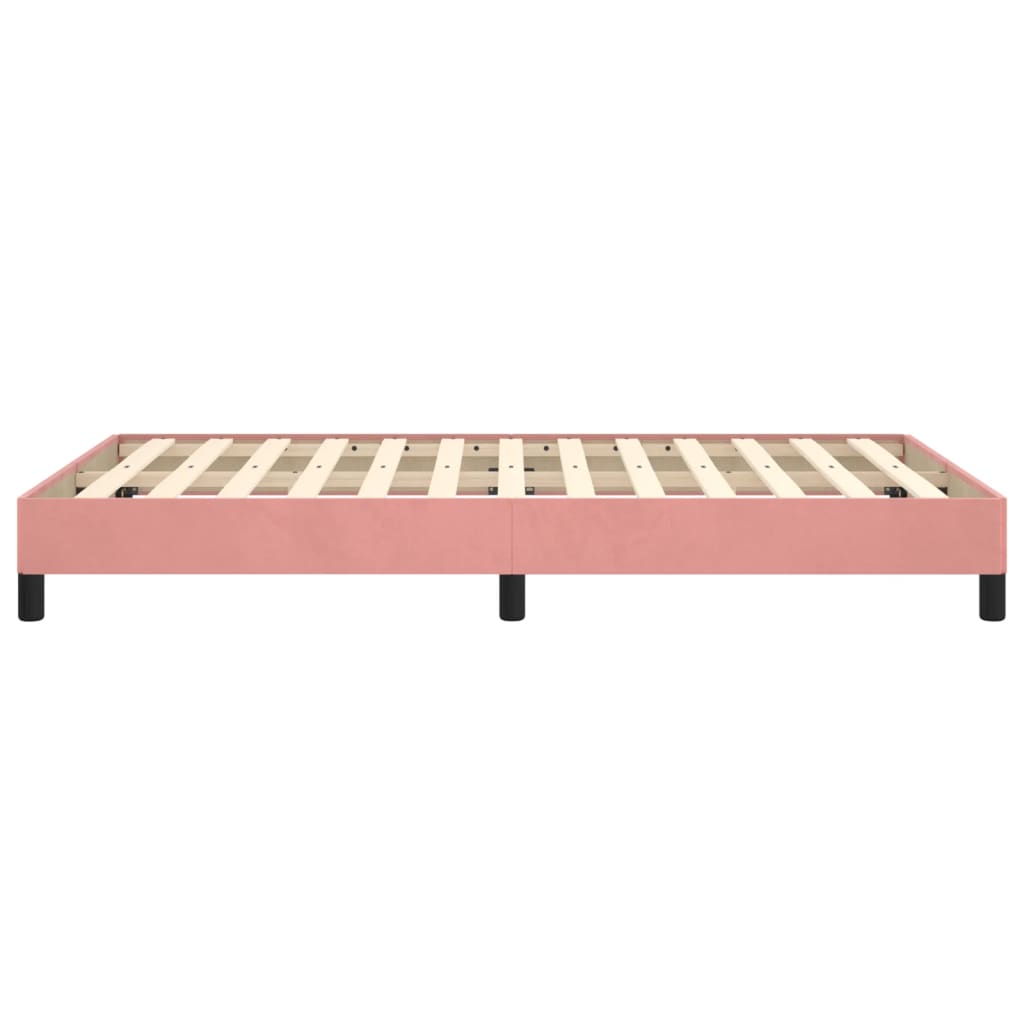 Estrutura de cama 120x190 cm veludo rosa