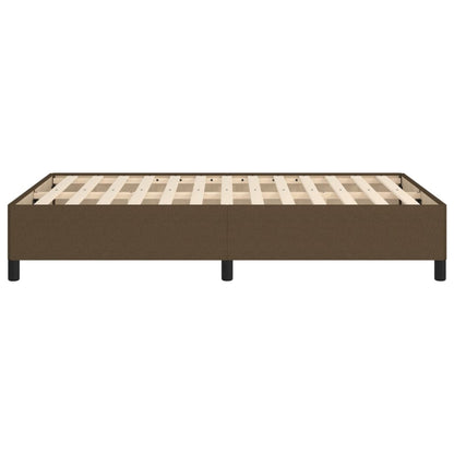 Estrutura de cama 120x190 cm tecido castanho-escuro