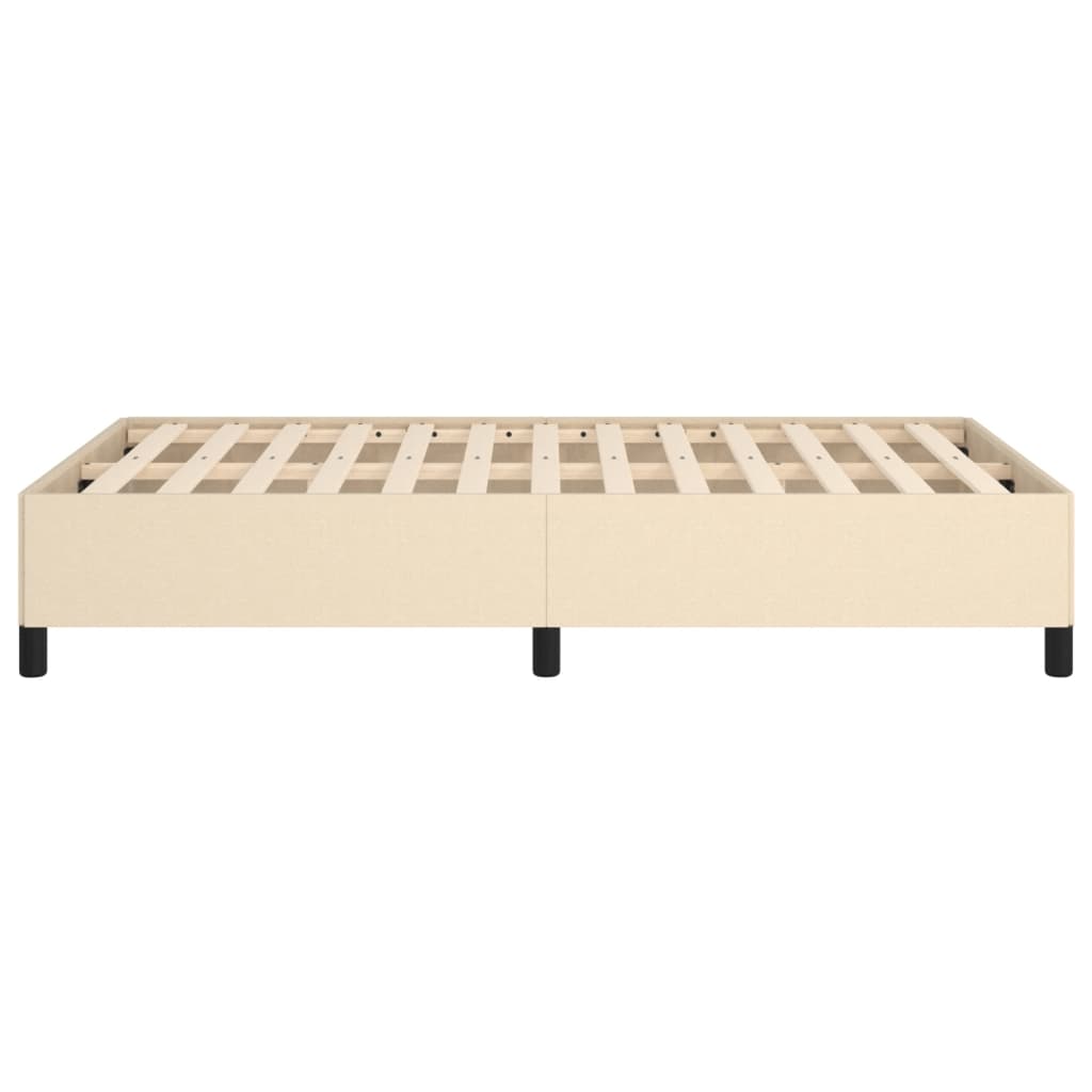 Estrutura de cama 120x190 cm tecido cor creme